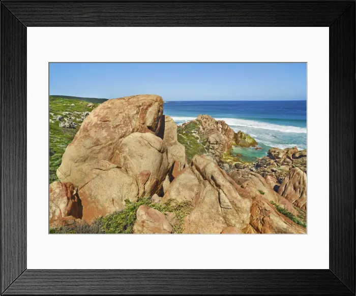 Framed Print : Rock landscape at Wyadup Rocks - Australia, Western Australia, Southwest