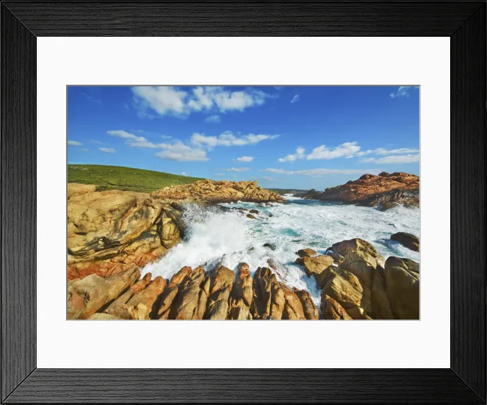 Framed Print : Rocky coast and surf at Canal Rocks - Australia, Western Australia, Southwest Framed Print : Rocky coast and surf at Canal Rocks - Australia, Western Australia, Southwest