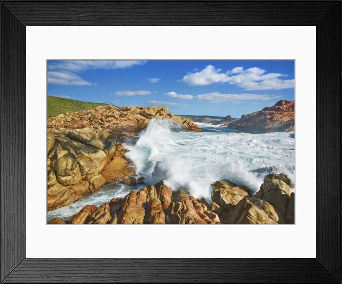 Framed Print : Rocky coast and surf at Canal Rocks - Australia, Western Australia, Southwest Framed Print : Rocky coast and surf at Canal Rocks - Australia, Western Australia, Southwest