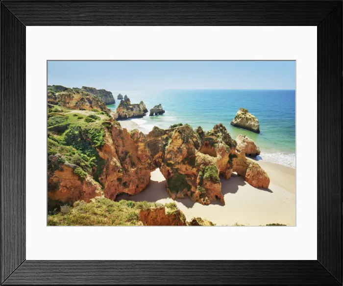 Framed Print : Coast impression Praia dos Tres Irmaos - Portugal, Algarve, Alvor, Praia dos Tres Irmaos