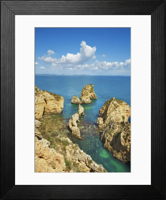Framed Print : Coast impression near Ponta da Piedade - Portugal, Algarve, Lagos, Ponta da Piedade