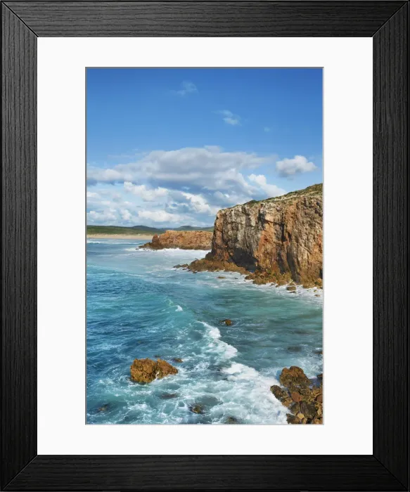 Framed Print : Cliff landscape Praia da Bordeira - Portugal, Alentejo, Alentejo Litoral, Bordeira Framed Print : Cliff landscape Praia da Bordeira - Portugal, Alentejo, Alentejo Litoral, Bordeira