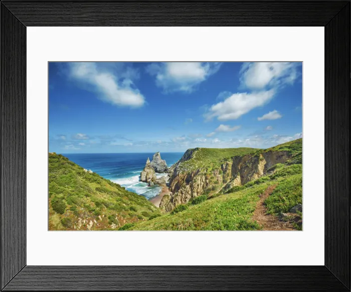 Framed Print : Coast impression Praia da Ursa - Portugal, Lisboa, Cascais Framed Print : Coast impression Praia da Ursa - Portugal, Lisboa, Cascais