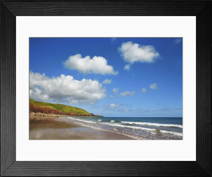 Framed Print : Ocean impression Freshwater East - United Kingdom, Wales, Pembrokeshire, Pembroke Framed Print : Ocean impression Freshwater East - United Kingdom, Wales, Pembrokeshire, Pembroke