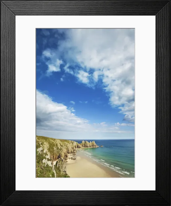 Framed Print : Cliff landscape at Pednvounder Beach - United Kingdom, England, Cornwall, Porthcurno Framed Print : Cliff landscape at Pednvounder Beach - United Kingdom, England, Cornwall, Porthcurno