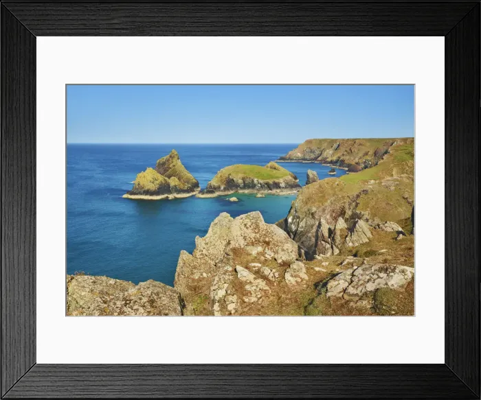Framed Print : Cliff landscape at Kynance Cove - United Kingdom, England, Cornwall, Lizard Framed Print : Cliff landscape at Kynance Cove - United Kingdom, England, Cornwall, Lizard