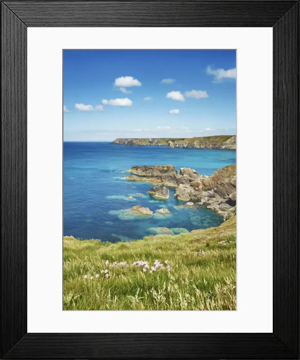 Framed Print : Cliff landscape near Pentreath Beach - United Kingdom, England, Cornwall, Lizard Framed Print : Cliff landscape near Pentreath Beach - United Kingdom, England, Cornwall, Lizard