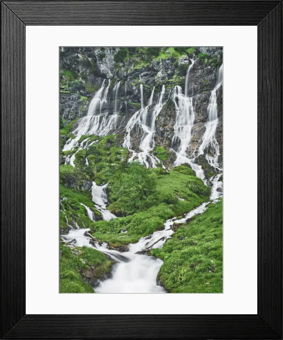 Framed Print : Waterfall Jungib√§che - Switzerland, Bern, Interlaken-Oberhasli Framed Print : Waterfall Jungib√§che - Switzerland, Bern, Interlaken-Oberhasli