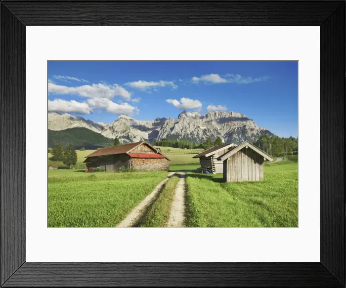Framed Print : Mountain landscape near Mittenwald - Germany, Bavaria, Upper Bavaria Framed Print : Mountain landscape near Mittenwald - Germany, Bavaria, Upper Bavaria