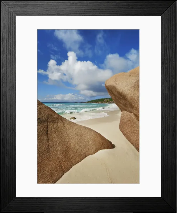Framed Print : Rock formation at Grande Anse - Seychelles, La Digue, Grande Anse - Indian Ocean Framed Print : Rock formation at Grande Anse - Seychelles, La Digue, Grande Anse - Indian Ocean