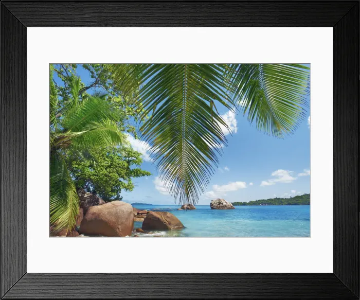 Framed Print : Beach impression at Anse Lazio - Seychelles, Praslin, Anse Lazio - Indian Ocean Framed Print : Beach impression at Anse Lazio - Seychelles, Praslin, Anse Lazio - Indian Ocean