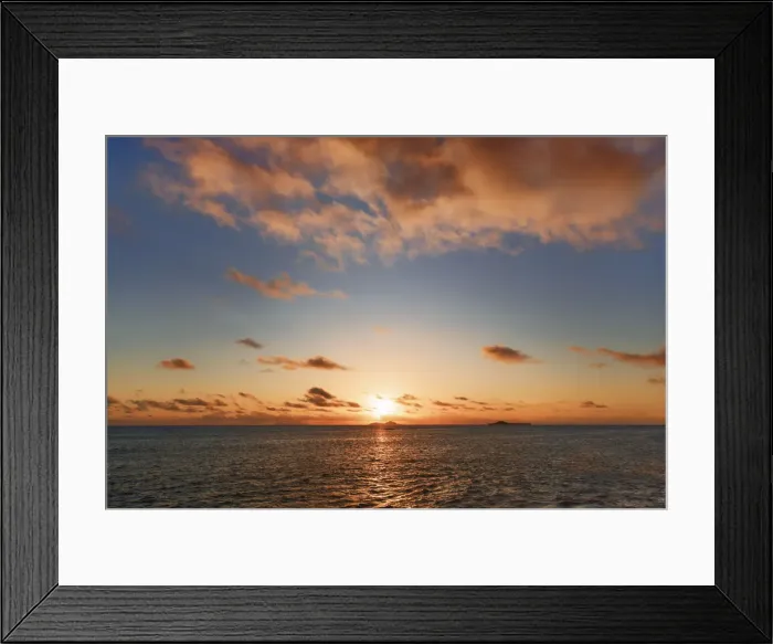 Framed Print : Sunset impression - Seychelles, Praslin, Anse Bateau - Indian Ocean Framed Print : Sunset impression - Seychelles, Praslin, Anse Bateau - Indian Ocean