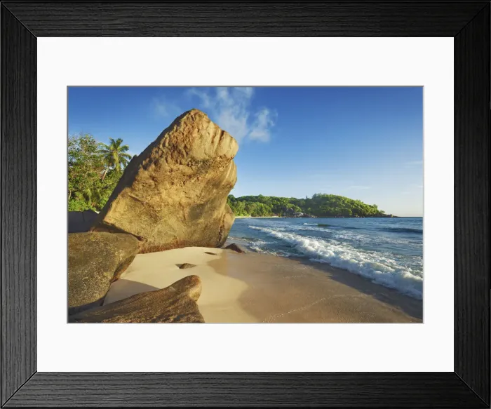 Framed Print : Rock formation at Anse Takamaka - Seychelles, Mahe, Anse Takamaka - Indian Ocean Framed Print : Rock formation at Anse Takamaka - Seychelles, Mahe, Anse Takamaka - Indian Ocean