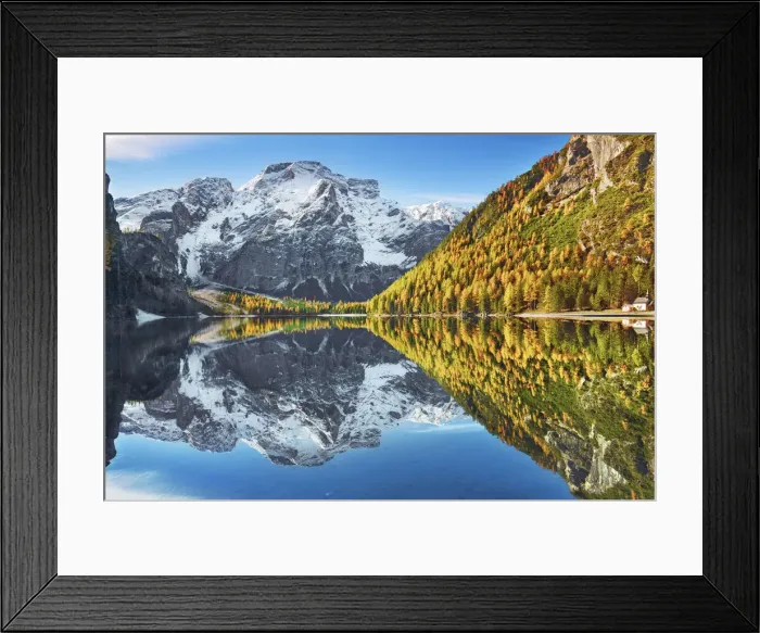 Framed Print : Mountain impression Lake Prags with Seekofel - Italy, Trentino-Alto Adige, South Tyrol Framed Print : Mountain impression Lake Prags with Seekofel - Italy, Trentino-Alto Adige, South Tyrol
