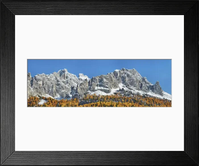 Framed Print : Mountain impression Cadini di Misurina with larch forest - Italy, Veneto, Belluno Framed Print : Mountain impression Cadini di Misurina with larch forest - Italy, Veneto, Belluno