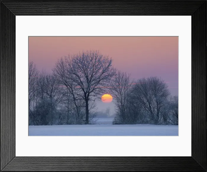 Framed Print : Sunset impression in winter - Germany, Bavaria, Upper Bavaria, Munchen, Ismaning Framed Print : Sunset impression in winter - Germany, Bavaria, Upper Bavaria, Munchen, Ismaning