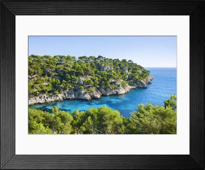 Framed Print : Fjord landscape in the Calanques - France, Provence-Alpes-Cote d Azur Framed Print : Fjord landscape in the Calanques - France, Provence-Alpes-Cote d Azur
