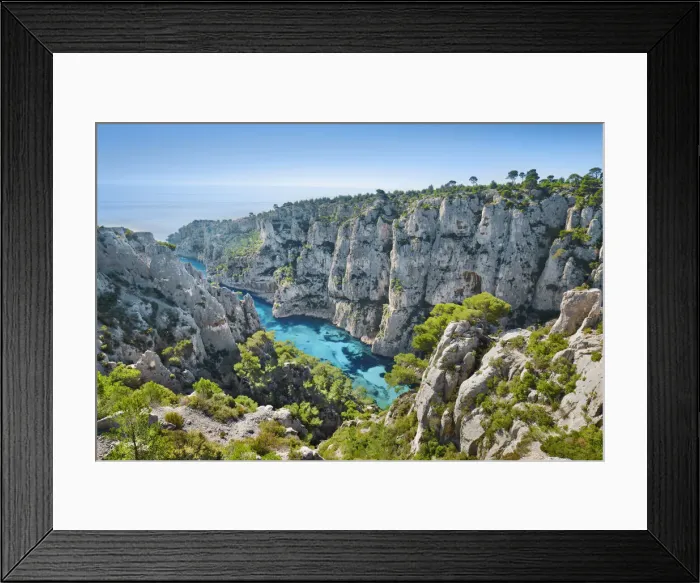 Framed Print : Fjord landscape in the Calanques - France, Provence-Alpes-Cote d Azur