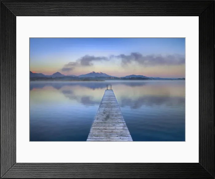 Framed Print : Boardwalk at Hopfensee - Germany, Bavaria, Swabia, Ostallgau, Fussen, Hopfensee - Alps Framed Print : Boardwalk at Hopfensee - Germany, Bavaria, Swabia, Ostallgau, Fussen, Hopfensee - Alps