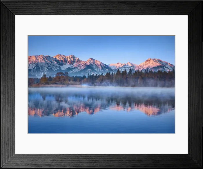 Framed Print : Mountain impression reflection Allgaeu Alps at Hopfensee - Germany, Bavaria, Swabia Framed Print : Mountain impression reflection Allgaeu Alps at Hopfensee - Germany, Bavaria, Swabia