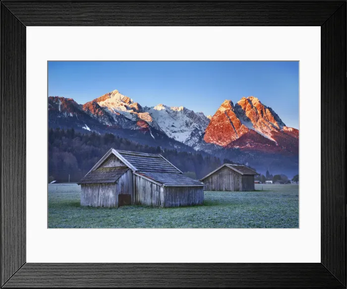 Framed Print : Mountain impression Alpspitze and Waxenstein - Germany, Bavaria, Upper Bavaria
