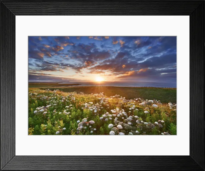 Framed Print : Sunset at Duncansby Head - United Kingdom, Scotland, Caithness, Duncansby Head Framed Print : Sunset at Duncansby Head - United Kingdom, Scotland, Caithness, Duncansby Head