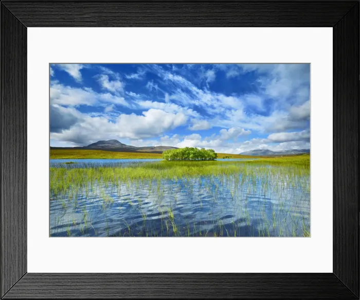 Framed Print : Moorland - United Kingdom, Scotland, Sutherland, Loch Awe - Highlands