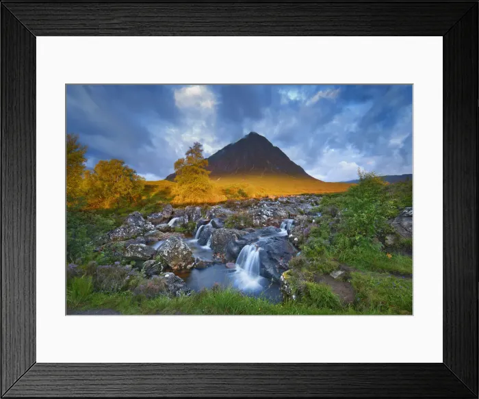 Framed Print : Mountain landscape at Buachaille Etive Mor - United Kingdom, Scotland, Argyll and Bute