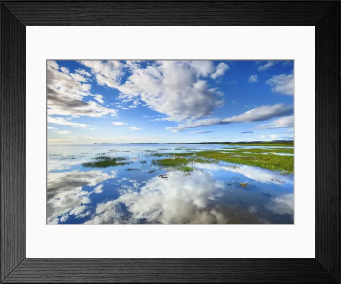 Framed Print : Cloud impression - United Kingdom, England, Northumberland, Beal, Lindisfarne Causeway Framed Print : Cloud impression - United Kingdom, England, Northumberland, Beal, Lindisfarne Causeway