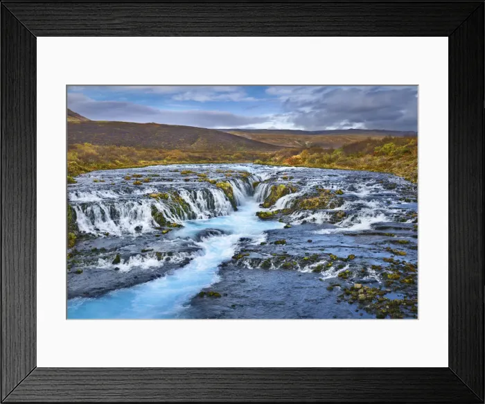 Framed Print : Waterfall Bruarfoss - Iceland, Southern Region, Bruarfoss Framed Print : Waterfall Bruarfoss - Iceland, Southern Region, Bruarfoss