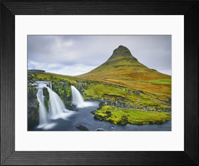 Framed Print : Waterfall Kirkjufoss and Kirkjufell - Iceland, Western Region, Snaefellsness Framed Print : Waterfall Kirkjufoss and Kirkjufell - Iceland, Western Region, Snaefellsness