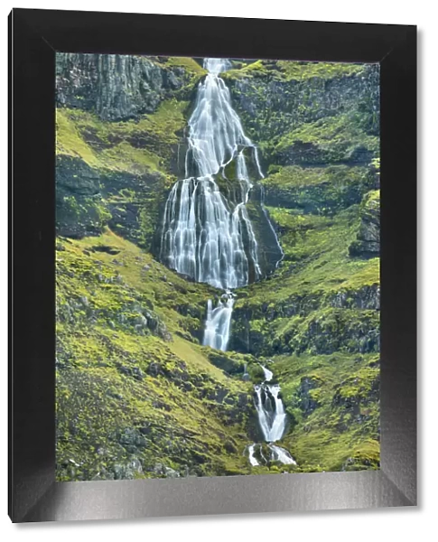 Waterfall near Brimisvellir - Iceland, Western Region, Snaefellsness, Brimisvellir