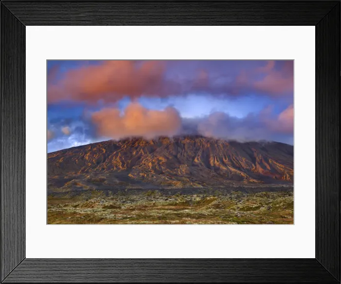 Framed Print : Mountain impression Snaefellsjoekull - Iceland, Western Region, Snaefellsness, Londrangar Framed Print : Mountain impression Snaefellsjoekull - Iceland, Western Region, Snaefellsness, Londrangar
