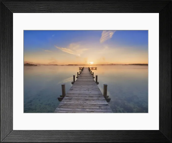 Framed Print : Boardwalk at lake - Germany, Bavaria, Upper Bavaria, Starnberg Framed Print : Boardwalk at lake - Germany, Bavaria, Upper Bavaria, Starnberg
