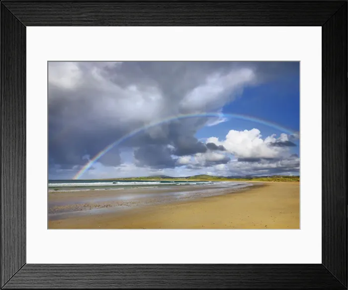 Framed Print : Ocean coast with rainbow - Ireland, Donegal, Fanad, Rinboy, Ballyhiernan Bay Framed Print : Ocean coast with rainbow - Ireland, Donegal, Fanad, Rinboy, Ballyhiernan Bay