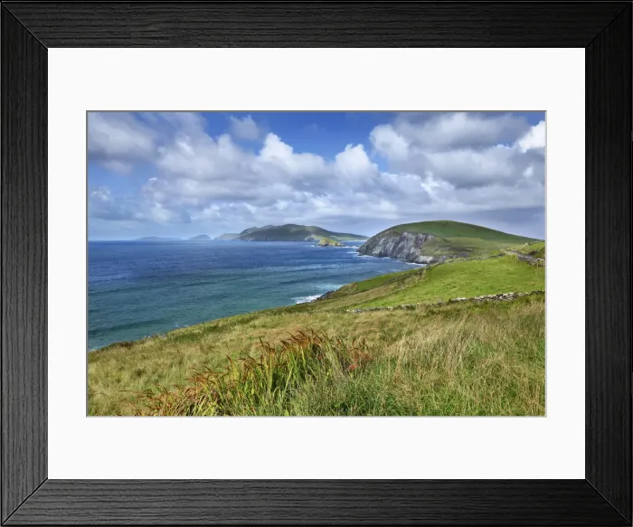 Framed Print : Ocean coast with cliffs - Ireland, Kerry, Dingle Peninsula, Slea Head Framed Print : Ocean coast with cliffs - Ireland, Kerry, Dingle Peninsula, Slea Head