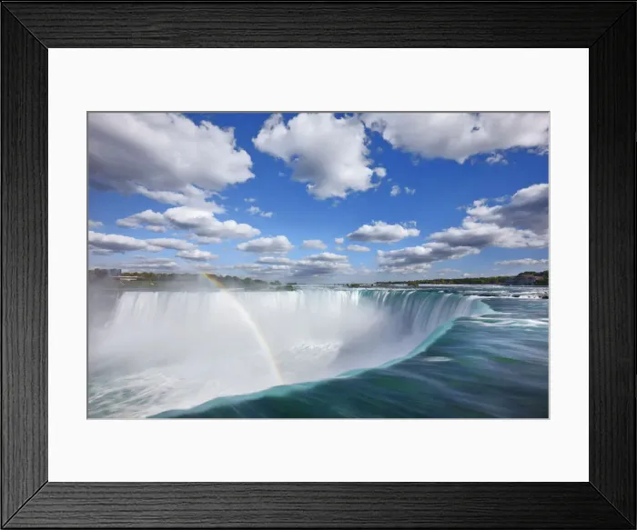 Framed Print : Waterfall Niagara Falls with rainbow - Canada, Ontario, Niagara Framed Print : Waterfall Niagara Falls with rainbow - Canada, Ontario, Niagara