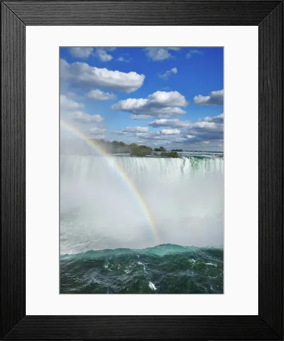 Framed Print : Waterfall Niagara Falls with rainbow - Canada, Ontario, Niagara Framed Print : Waterfall Niagara Falls with rainbow - Canada, Ontario, Niagara