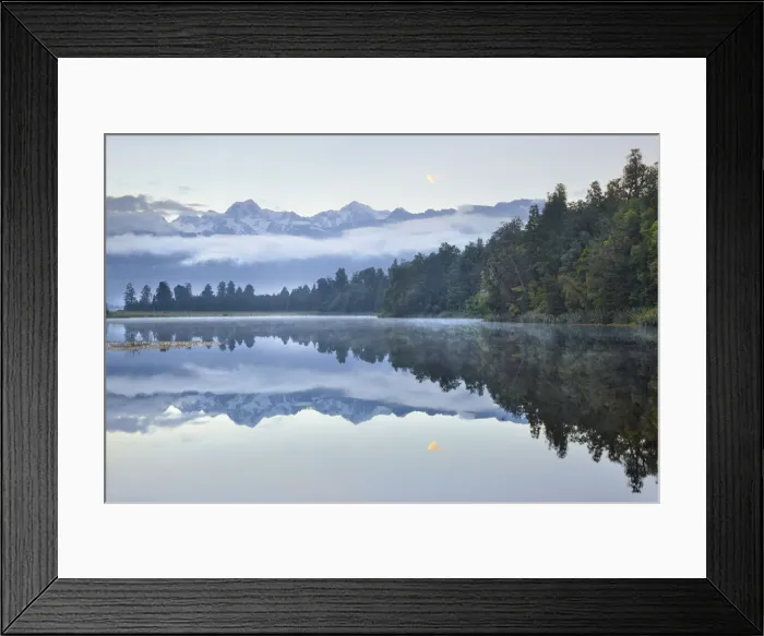 Framed Print : Mountain impression with Mount Tasman - New Zealand, South Island, West Coast, Westland