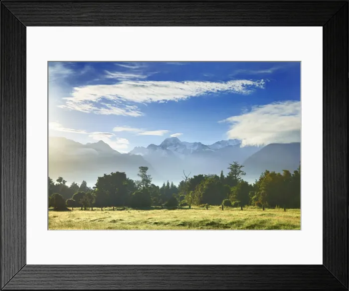 Framed Print : Mountain impression mit Mount Tasman - New Zealand, South Island, West Coast, Westland Framed Print : Mountain impression mit Mount Tasman - New Zealand, South Island, West Coast, Westland
