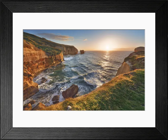 Framed Print : Rocky coast - New Zealand, South Island, Otago, Dunedin, Tunnel Beach Framed Print : Rocky coast - New Zealand, South Island, Otago, Dunedin, Tunnel Beach