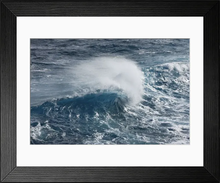 Framed Print : Breaking wave - France, Reunion, Saint-Joseph, Cap Mechant - Mascarene Islands