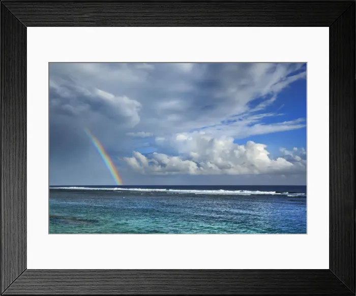 Framed Print : Ocean impression with rainbow - France, Reunion, Saint-Pierre Framed Print : Ocean impression with rainbow - France, Reunion, Saint-Pierre