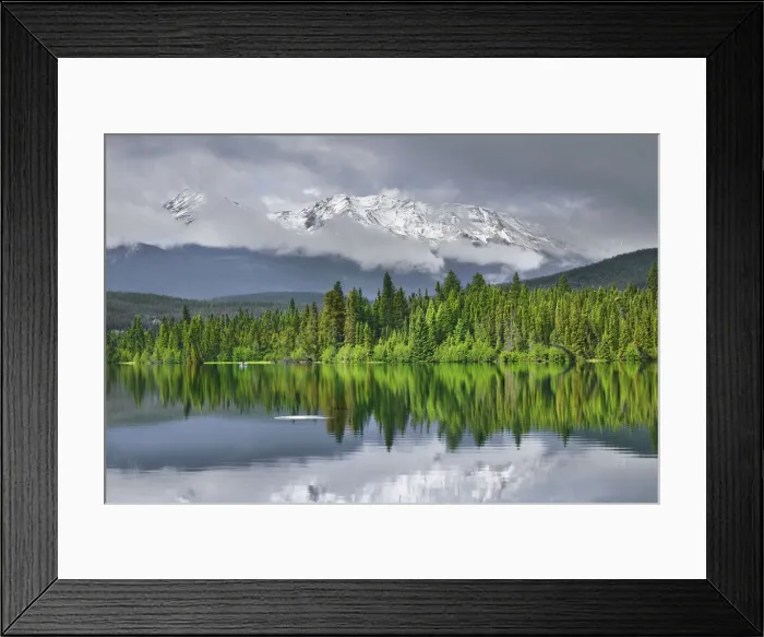 Framed Print : Mountain landscape at Pyramid Lake - Canada, Alberta, Jasper National Park, Jasper Framed Print : Mountain landscape at Pyramid Lake - Canada, Alberta, Jasper National Park, Jasper