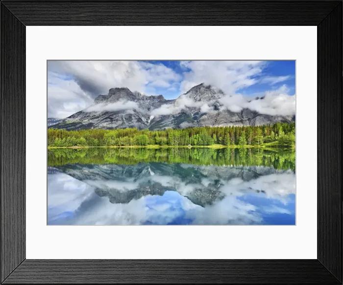Framed Print : Mountain impression Mount Kidd and Wedge Pond - Canada, Alberta, Kananaskis Country Framed Print : Mountain impression Mount Kidd and Wedge Pond - Canada, Alberta, Kananaskis Country