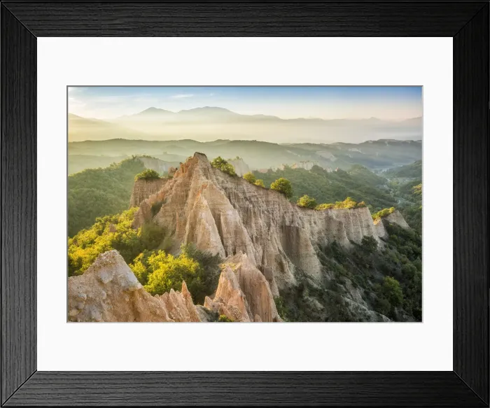 Framed Print : Sand Pyramids at sunrise, Rozhen, Bulgaria Framed Print : Sand Pyramids at sunrise, Rozhen, Bulgaria