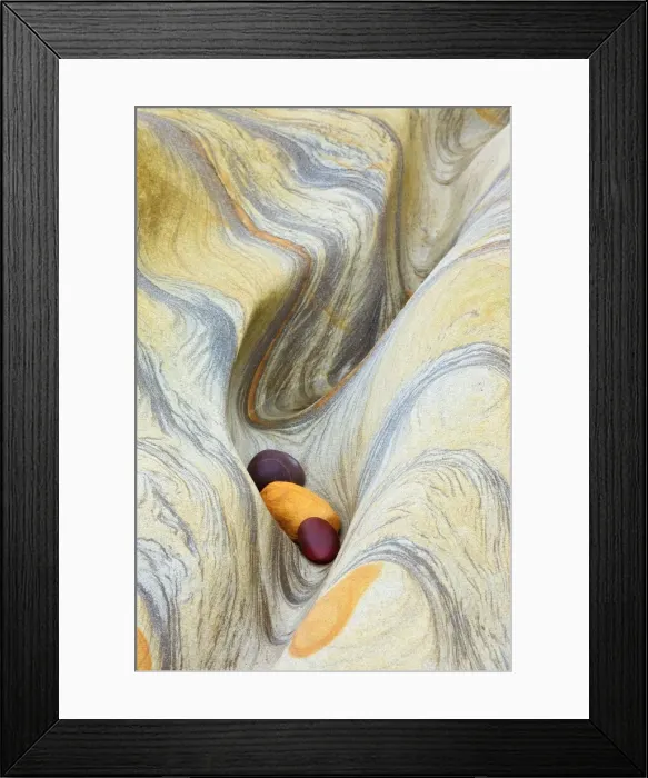 Framed Print : Natural Rock Pattern, Northumberland Coast, England Framed Print : Natural Rock Pattern, Northumberland Coast, England