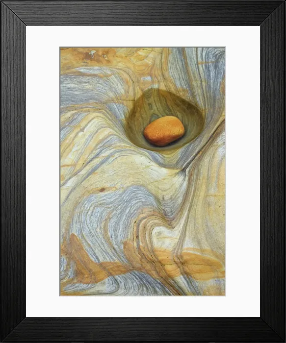 Framed Print : Natural Rock Pattern, Northumberland Coast, England