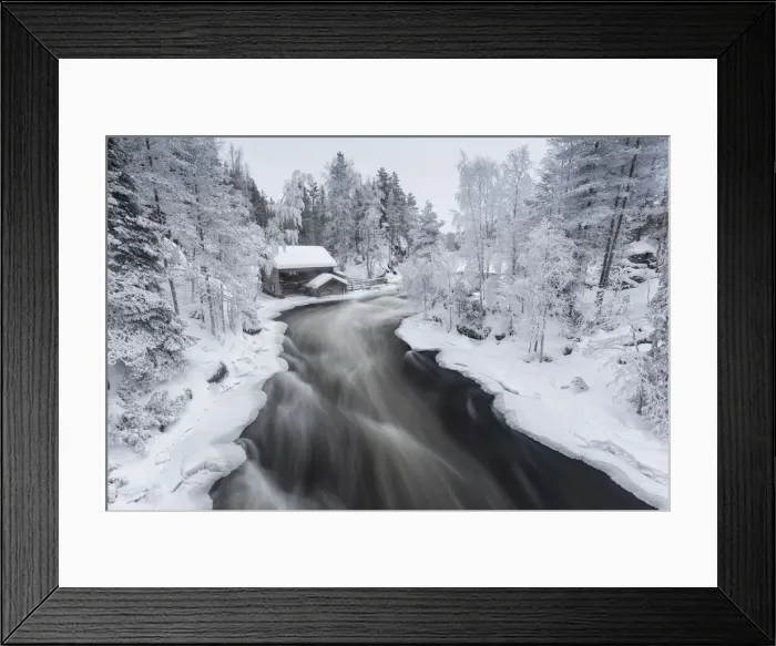 Framed Print : Myllykoski in winter, Kitka River, Kuusamo, Finland Framed Print : Myllykoski in winter, Kitka River, Kuusamo, Finland