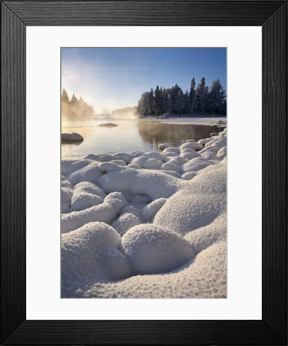 Framed Print : Kiveskoski River in WInter, Kuusamo, Finland Framed Print : Kiveskoski River in WInter, Kuusamo, Finland